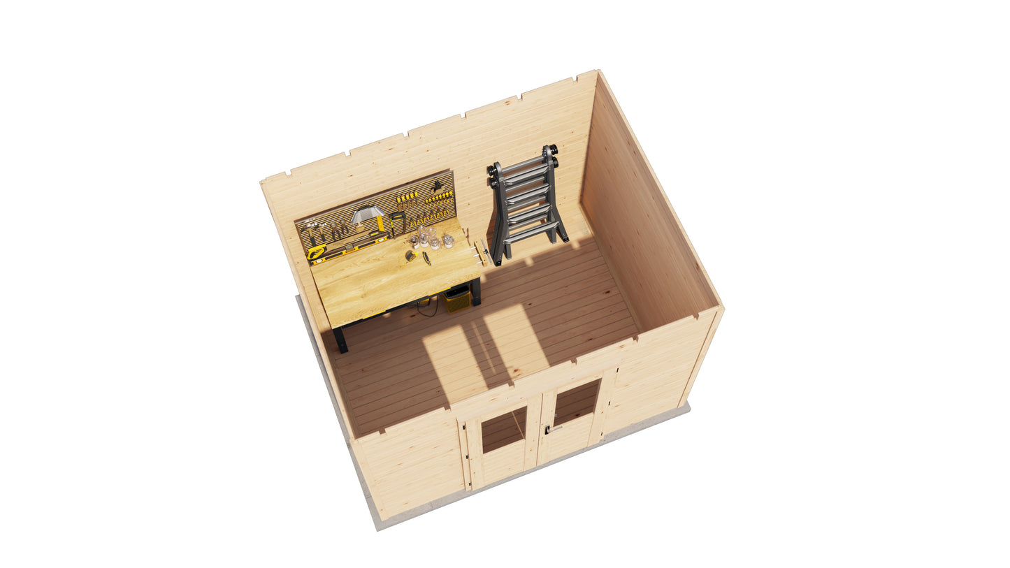 Lugarde Select Prima summerhouse Tweed 300x240cm - Untreated