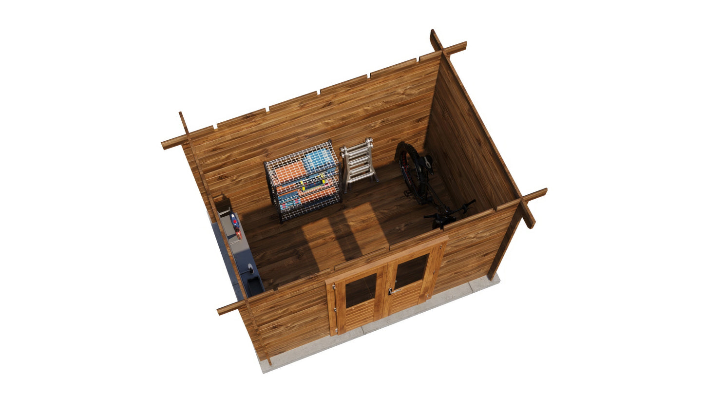 Lugarde Select Log Cabin Pennine 300x200cm - Pressure treated Brown
