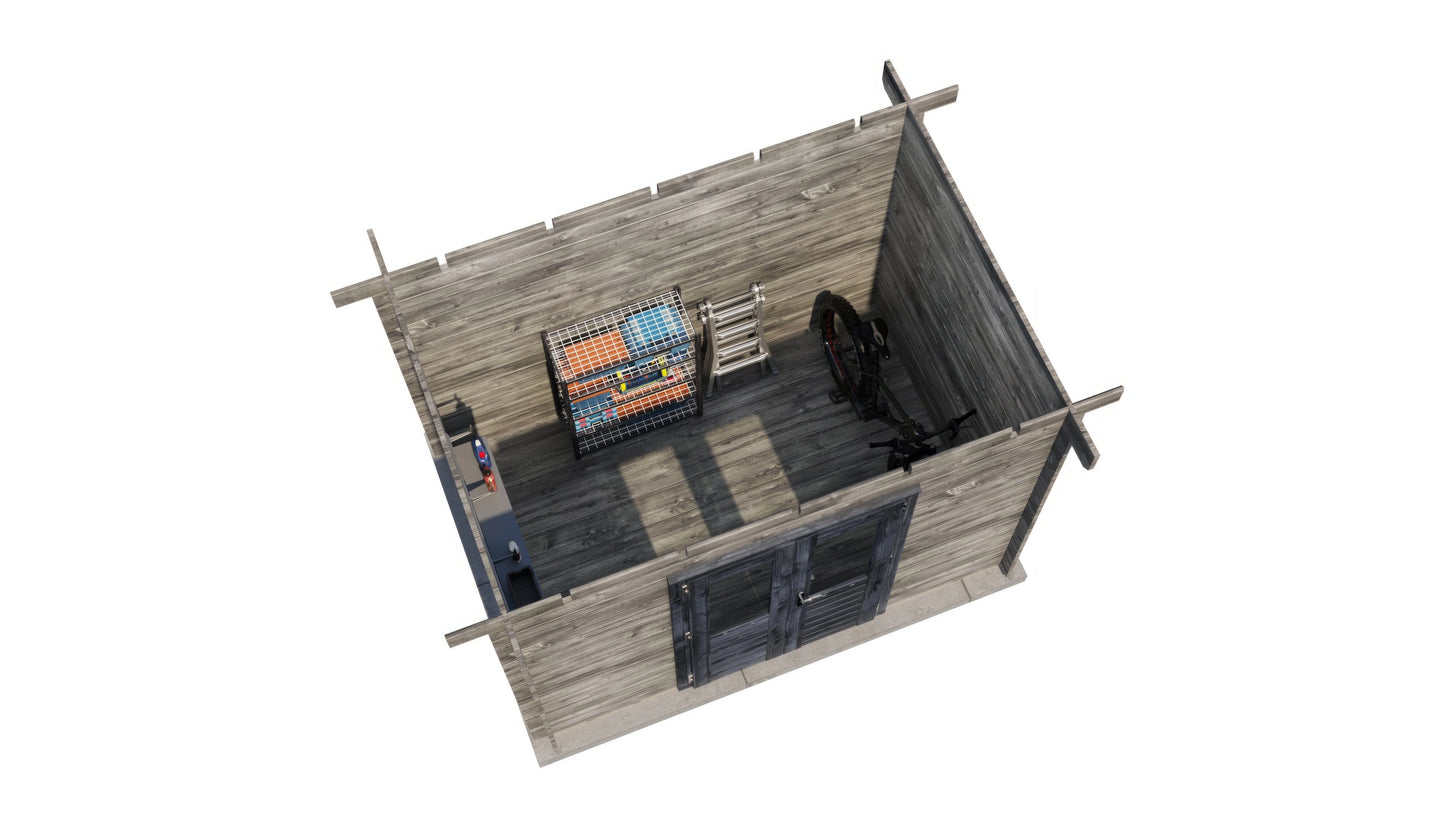 Lugarde Select Log Cabin Pennine 300x200cm - Pressure treated Grey