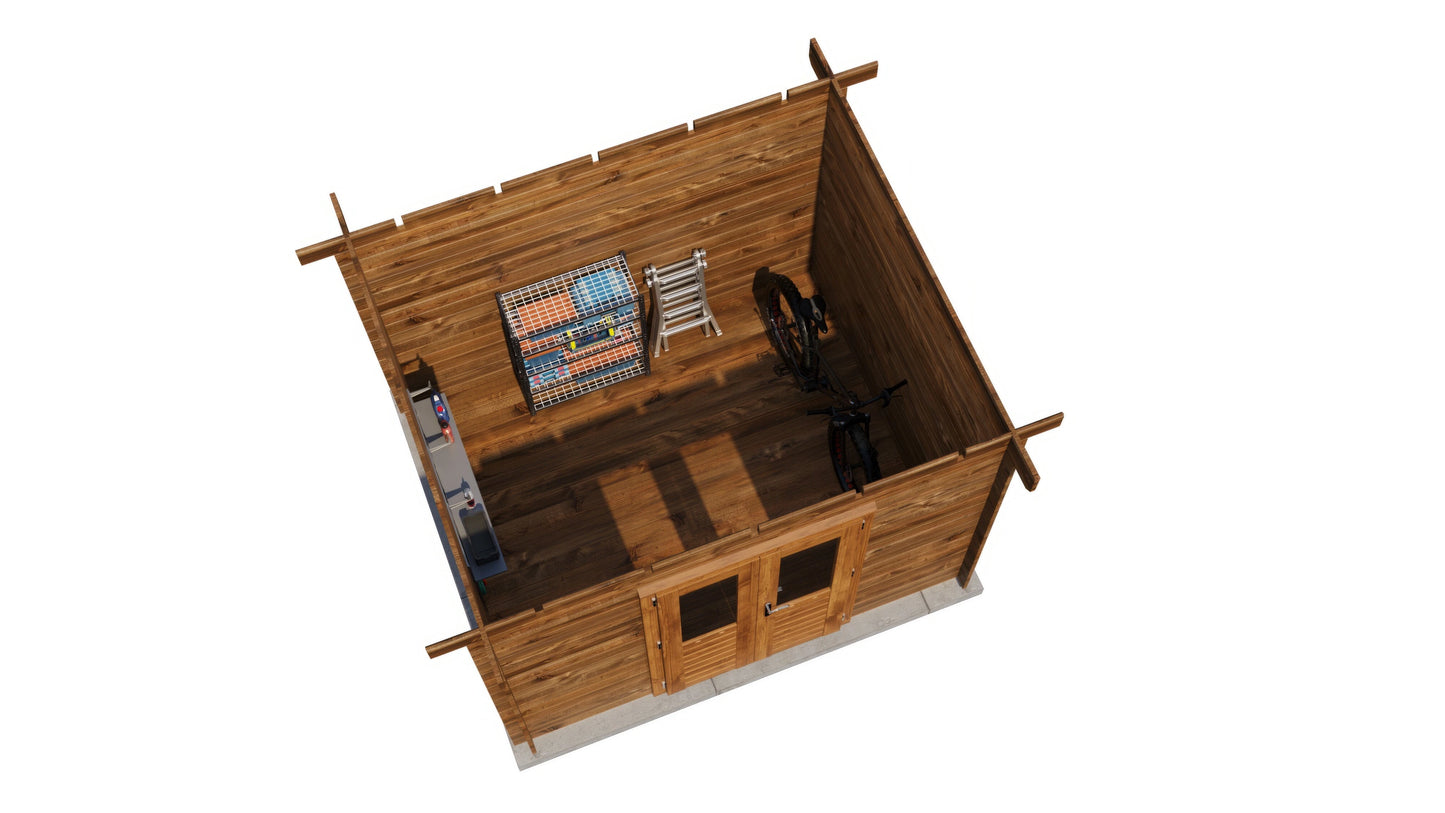 Lugarde Select Log Cabin Dover 300x250cm - Pressure treated Brown