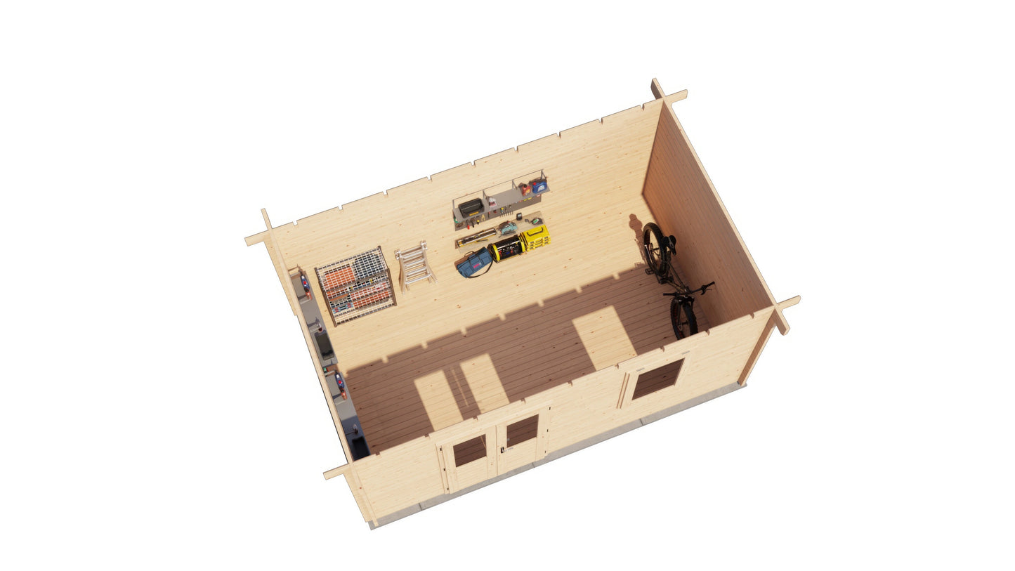 Lugarde Select Log Cabin Exmoor 500x300cm - Untreated