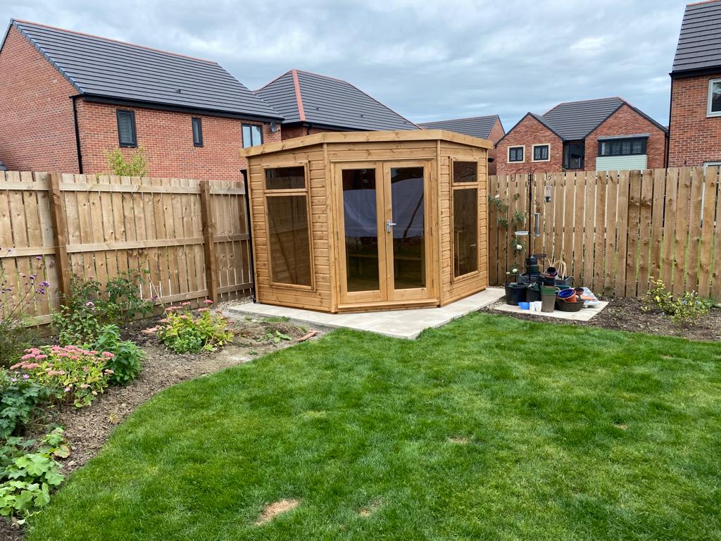 Contemporary Corner Summerhouse