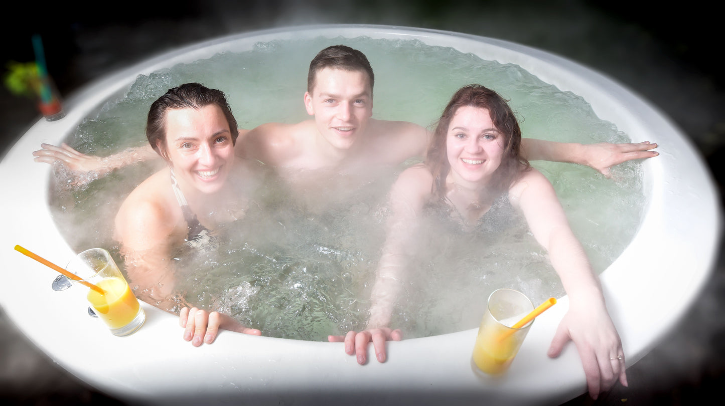 1.8m Fibreglass Hot Tub with external heater