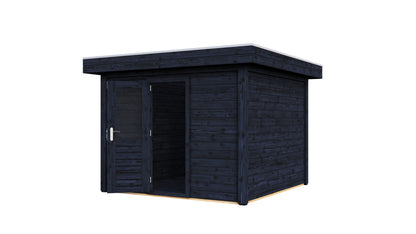 Lugarde Select Modern summerhouse 28mm Kent 300x300cm - Black Wood Oil