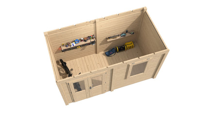 Lugarde Select Modern summerhouse 28mm Aberdeen 388x200cm - Untreated