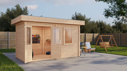 Lugarde Select Modern summerhouse 28mm Aberdeen 388x200cm - Untreated