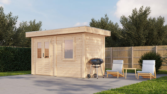 Lugarde Select Modern summerhouse 28mm Aberdeen 388x200cm - Untreated