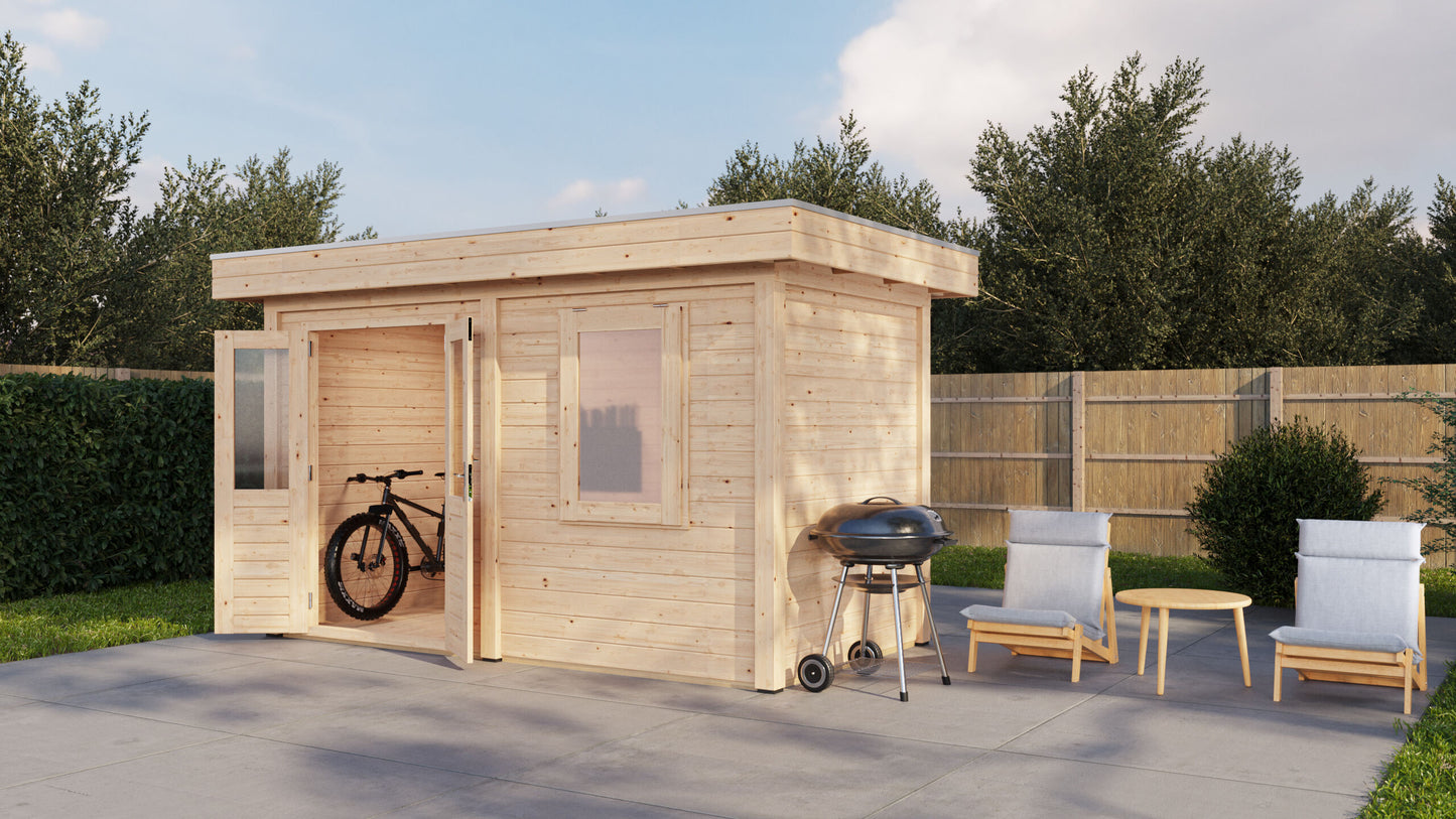 Lugarde Select Modern summerhouse 28mm Aberdeen 388x200cm - Untreated