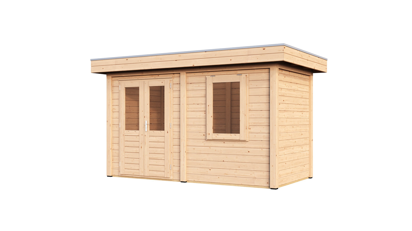 Lugarde Select Modern summerhouse 28mm Aberdeen 388x200cm - Untreated