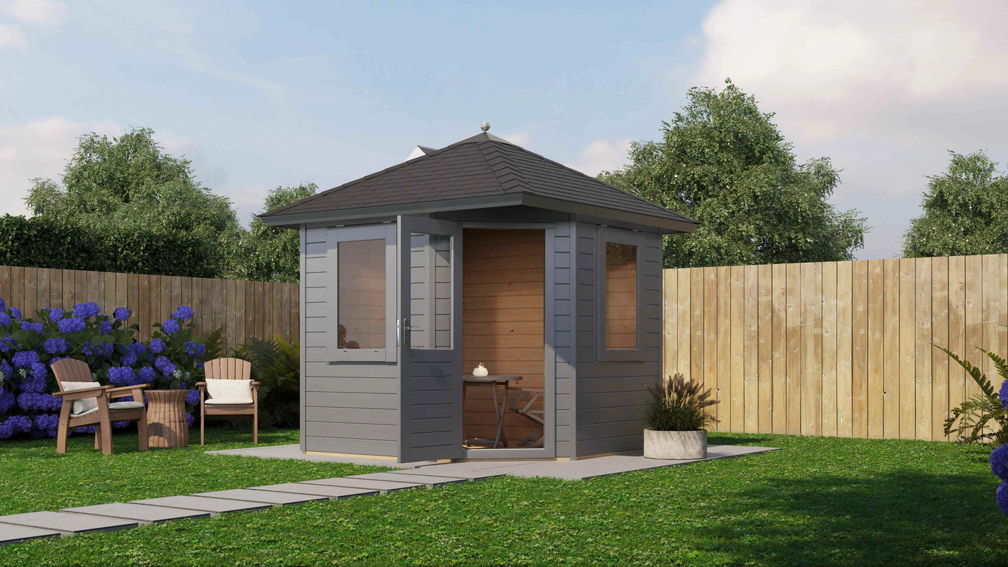 Lugarde Select Prima summerhouse Padstow 240x240cm - RAL 7021