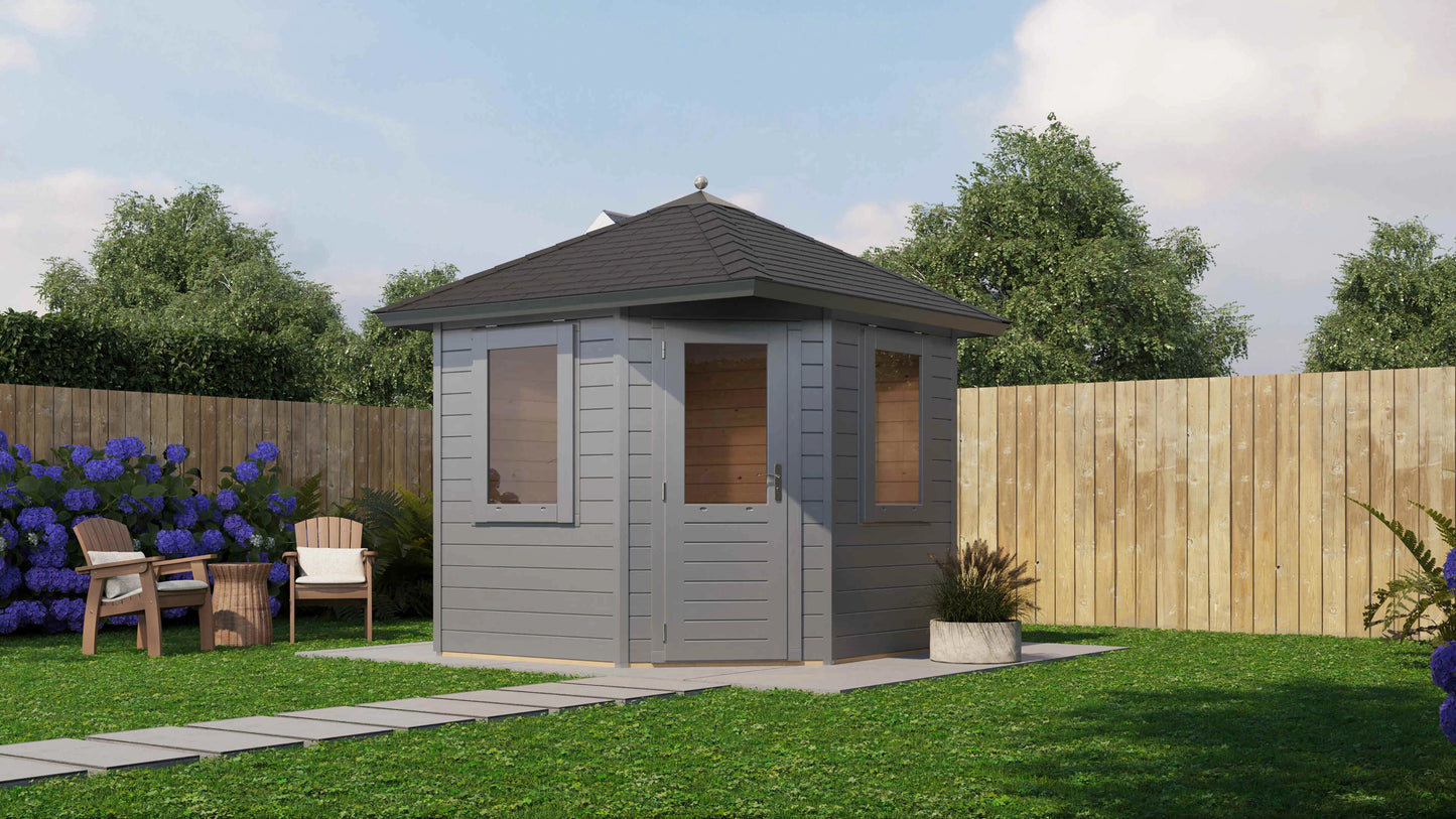 Lugarde Select Prima summerhouse Padstow 240x240cm - RAL 7021