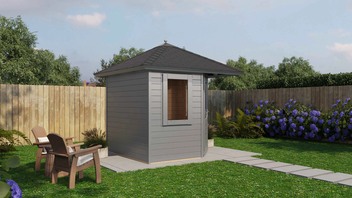 Lugarde Select Prima summerhouse Padstow 240x240cm - RAL 7021