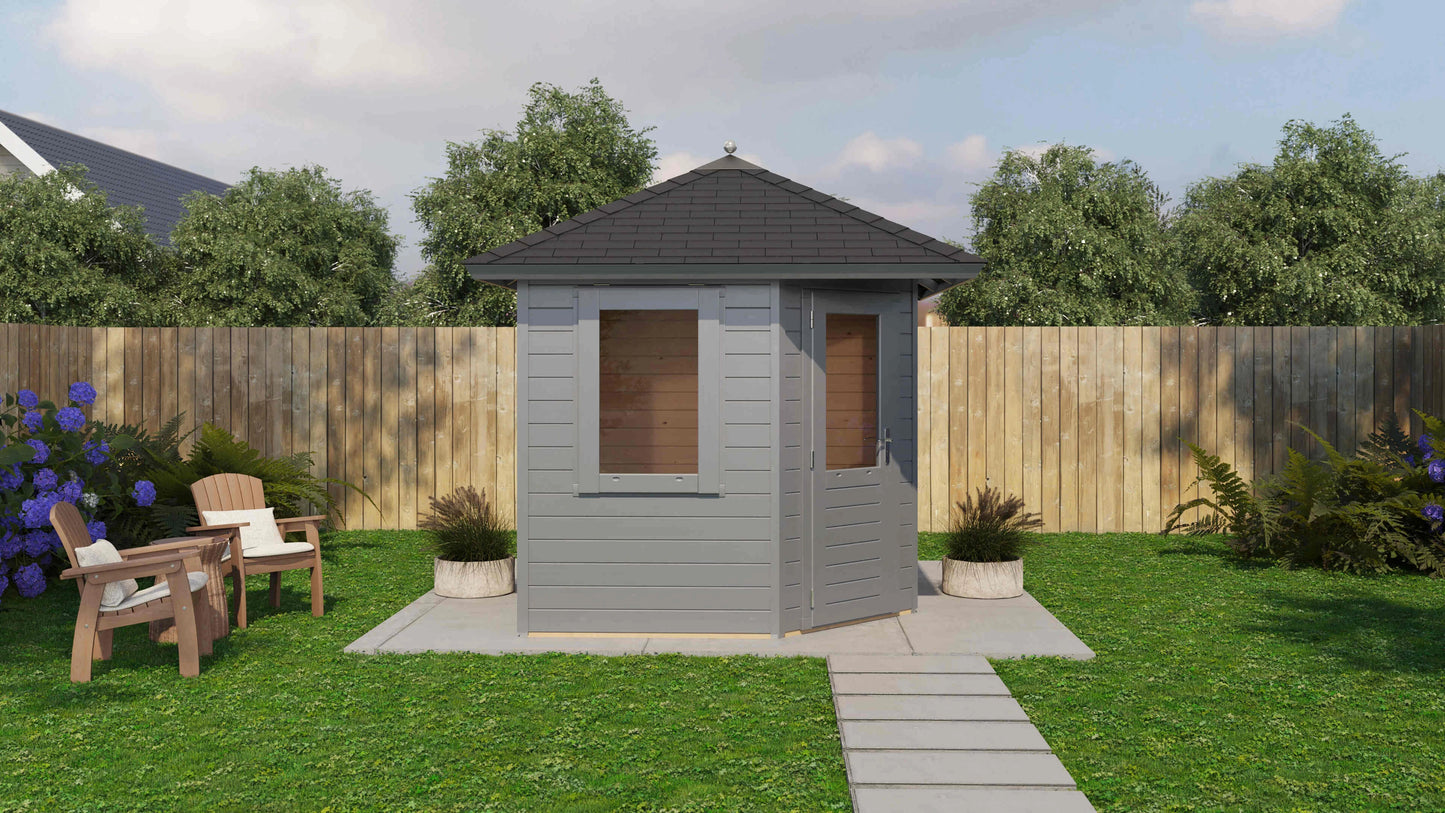 Lugarde Select Prima summerhouse Padstow 240x240cm - RAL 7021