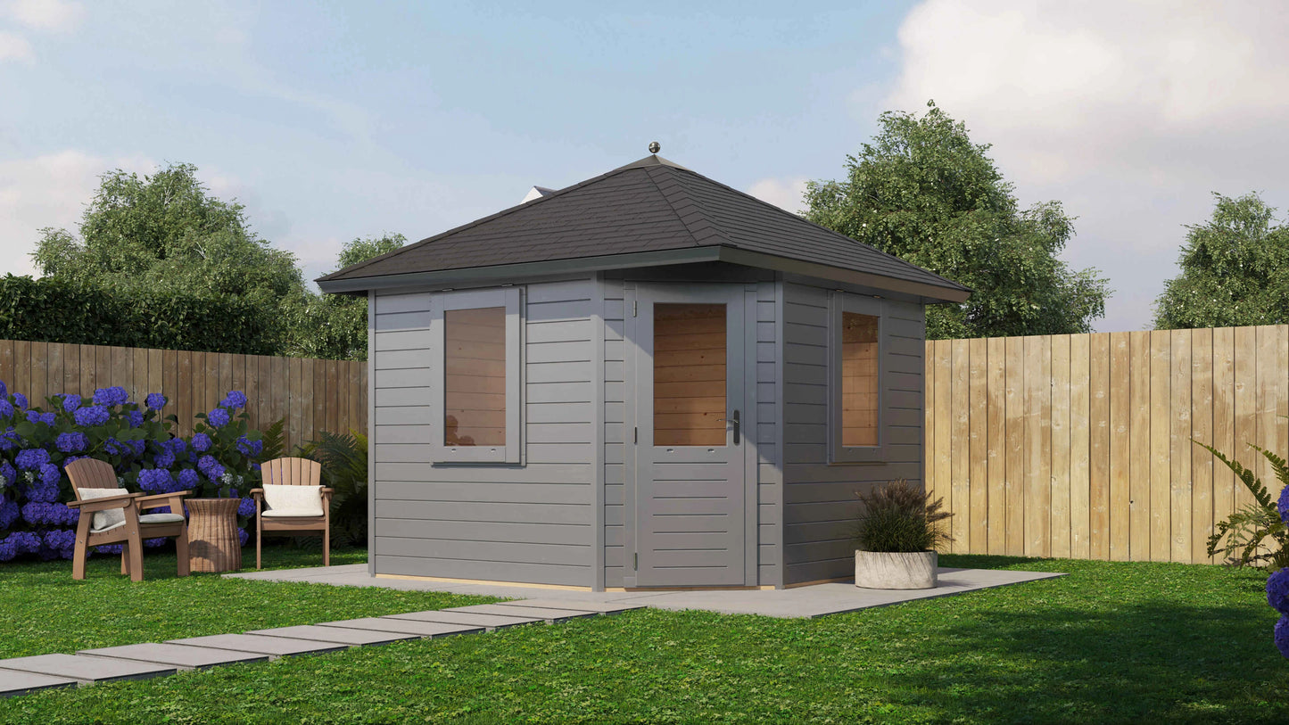 Lugarde Select Prima summerhouse Dumfries 300x300cm - RAL 7021