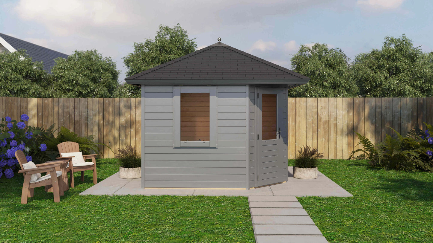 Lugarde Select Prima summerhouse Dumfries 300x300cm - RAL 7021