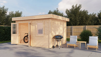 Lugarde Select Modern summerhouse 28mm Cardiff 388x300cm - Untreated