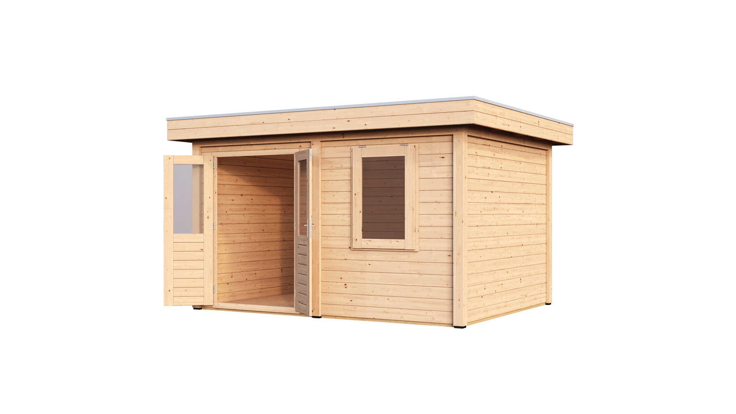 Lugarde Select Modern summerhouse 28mm Cardiff 388x300cm - Untreated