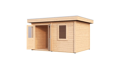 Lugarde Select Modern summerhouse 28mm Cardiff 388x300cm - Untreated