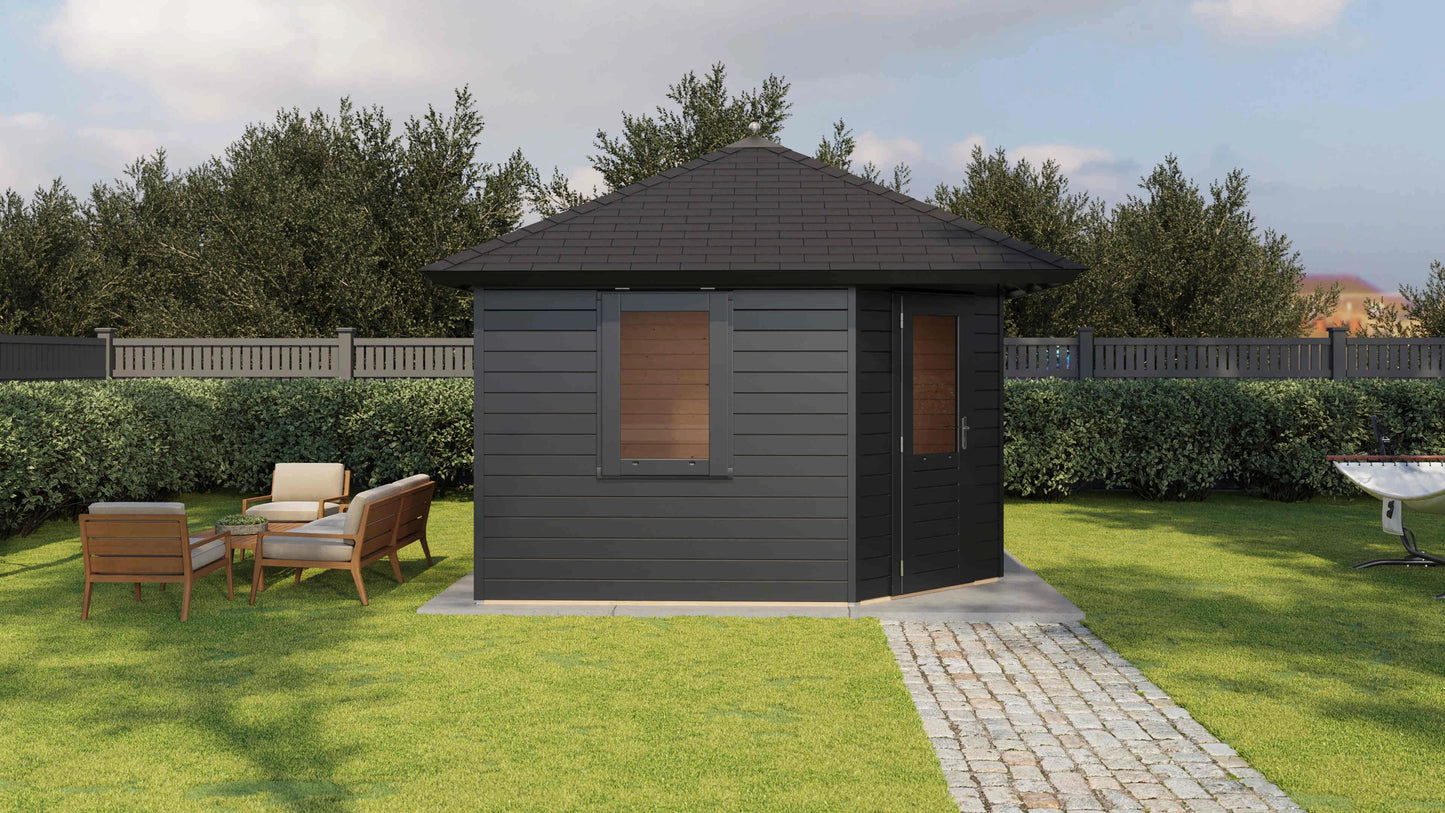 Lugarde Select Prima summerhouse Sidmouth 300x300cm - RAL 7021