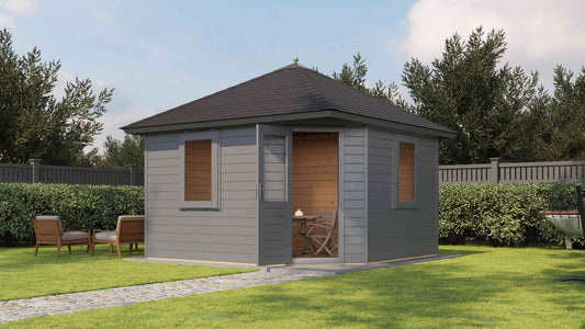 Lugarde Select Prima summerhouse Scarborough 360x360cm - RAL 7021