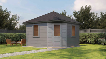 Lugarde Select Prima summerhouse Scarborough 360x360cm - RAL 7021
