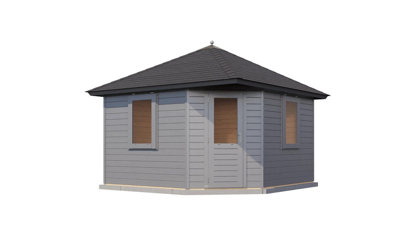 Lugarde Select Prima summerhouse Scarborough 360x360cm - RAL 7021