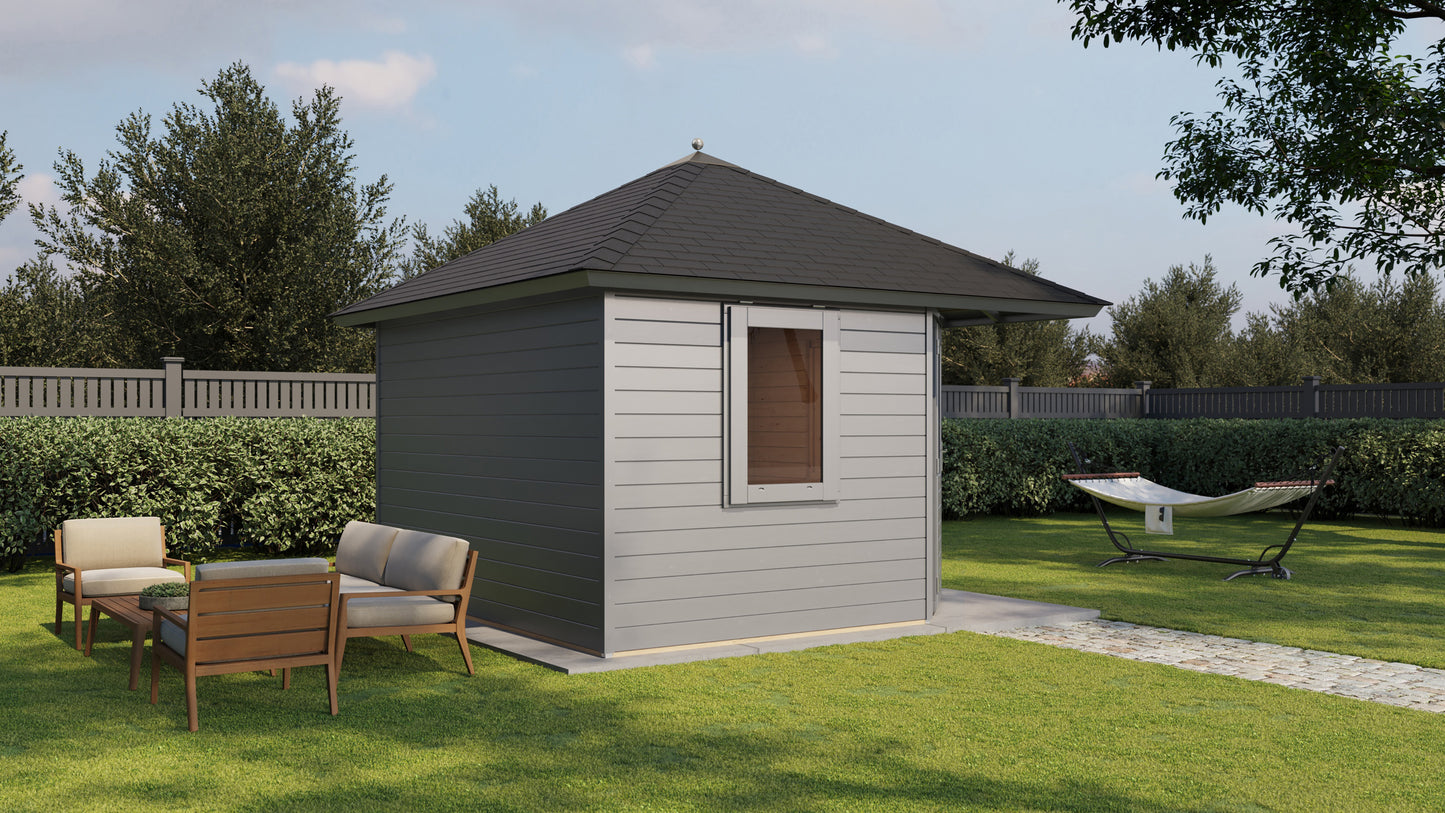 Lugarde Select Prima summerhouse Scarborough 360x360cm - RAL 7021