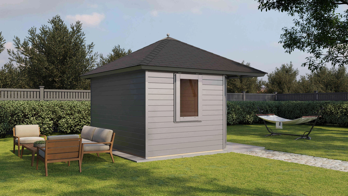 Lugarde Select Prima summerhouse Scarborough 360x360cm - RAL 7021