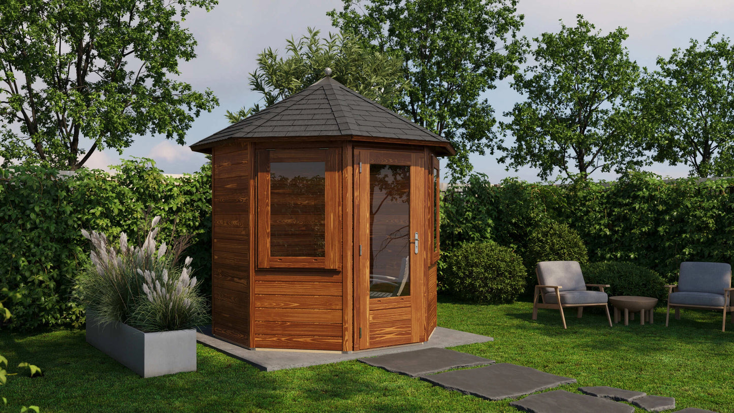 Lugarde Select Prima summerhouse Elgin Ø250cm - Brown