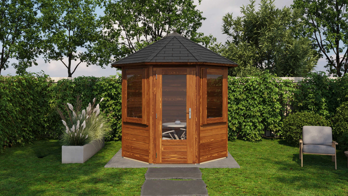 Lugarde Select Prima summerhouse Elgin Ø250cm - Brown