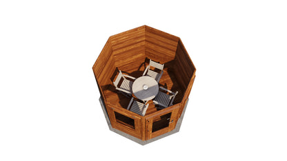 Lugarde Select Prima summerhouse Elgin Ø250cm - Brown