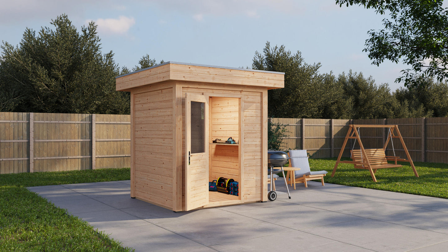 Lugarde Select Modern summerhouse 28mm London 200x200cm - Untreated