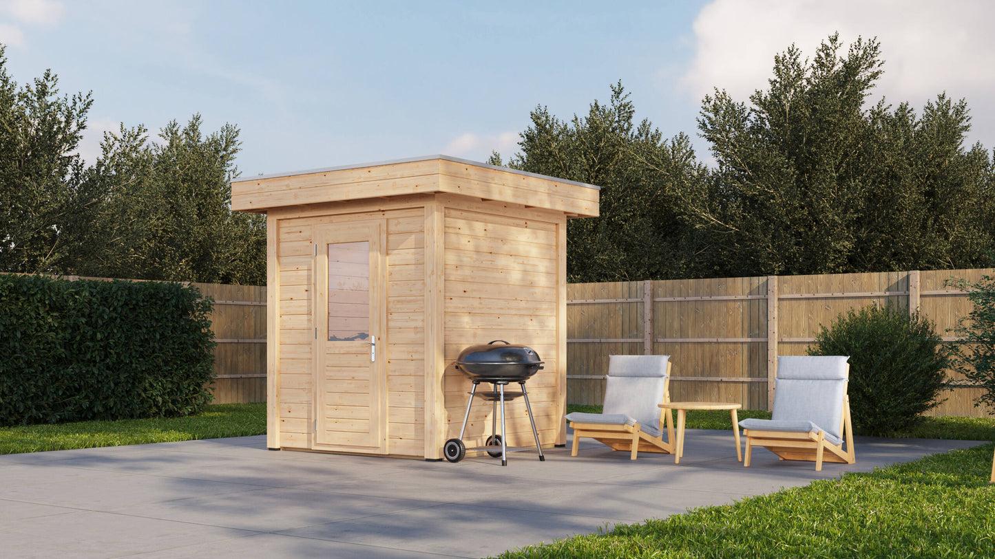 Lugarde Select Modern summerhouse 28mm London 200x200cm - Untreated