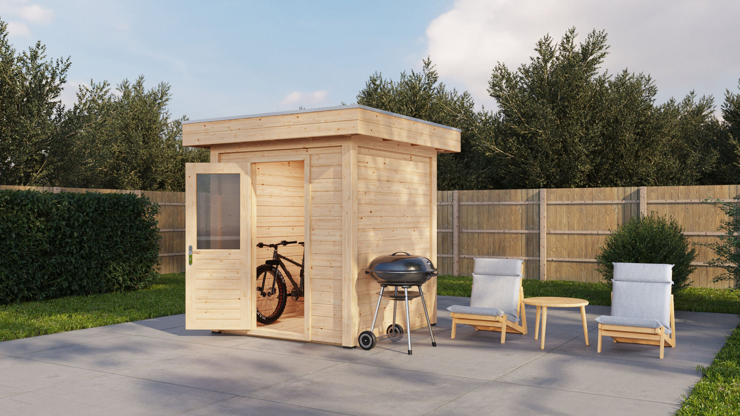 Lugarde Select Modern summerhouse 28mm London 200x200cm - Untreated