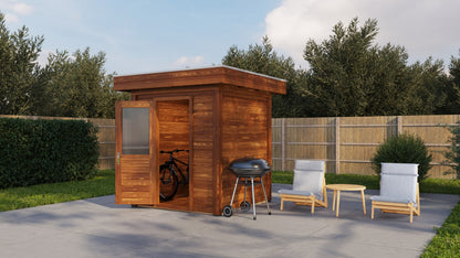 Lugarde Select Modern summerhouse 28mm London 200x200cm - Brown Wood Oil