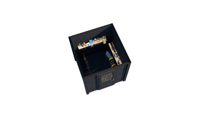 Lugarde Select Modern summerhouse 28mm London 200x200cm - Black Wood Oil