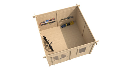 Lugarde Select Modern summerhouse 28mm Bristol 388x388cm - Untreated