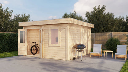 Lugarde Select Modern summerhouse 28mm Bristol 388x388cm - Untreated