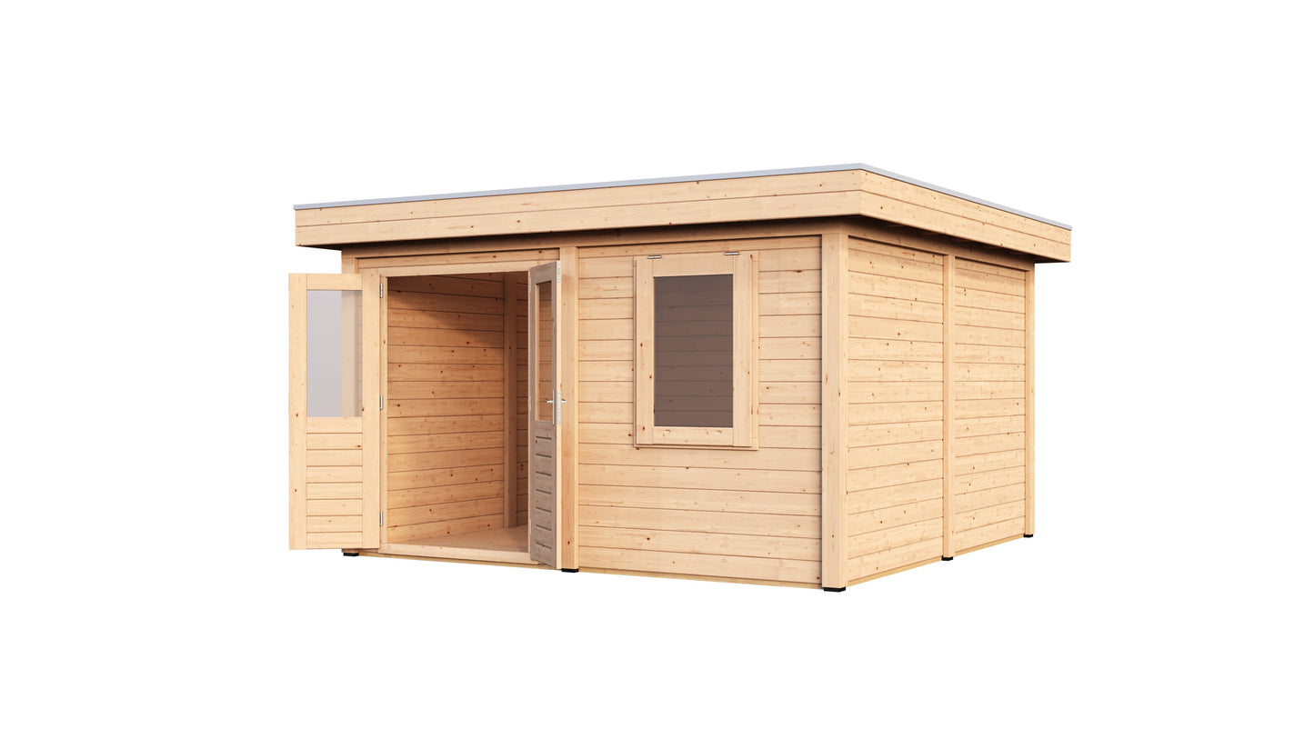 Lugarde Select Modern summerhouse 28mm Bristol 388x388cm - Untreated