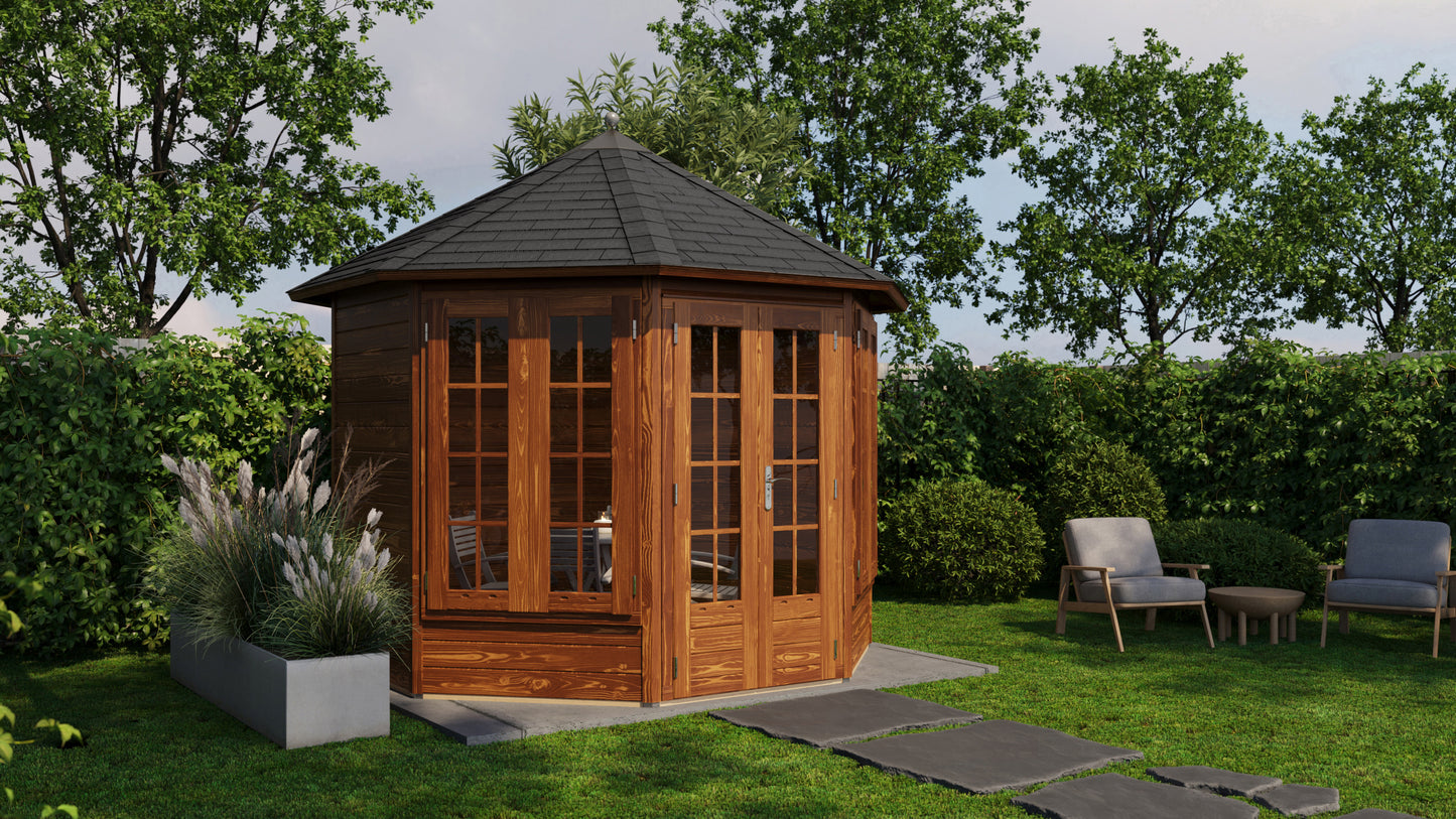 Lugarde Select Prima summerhouse Arran Ø300cm - Brown