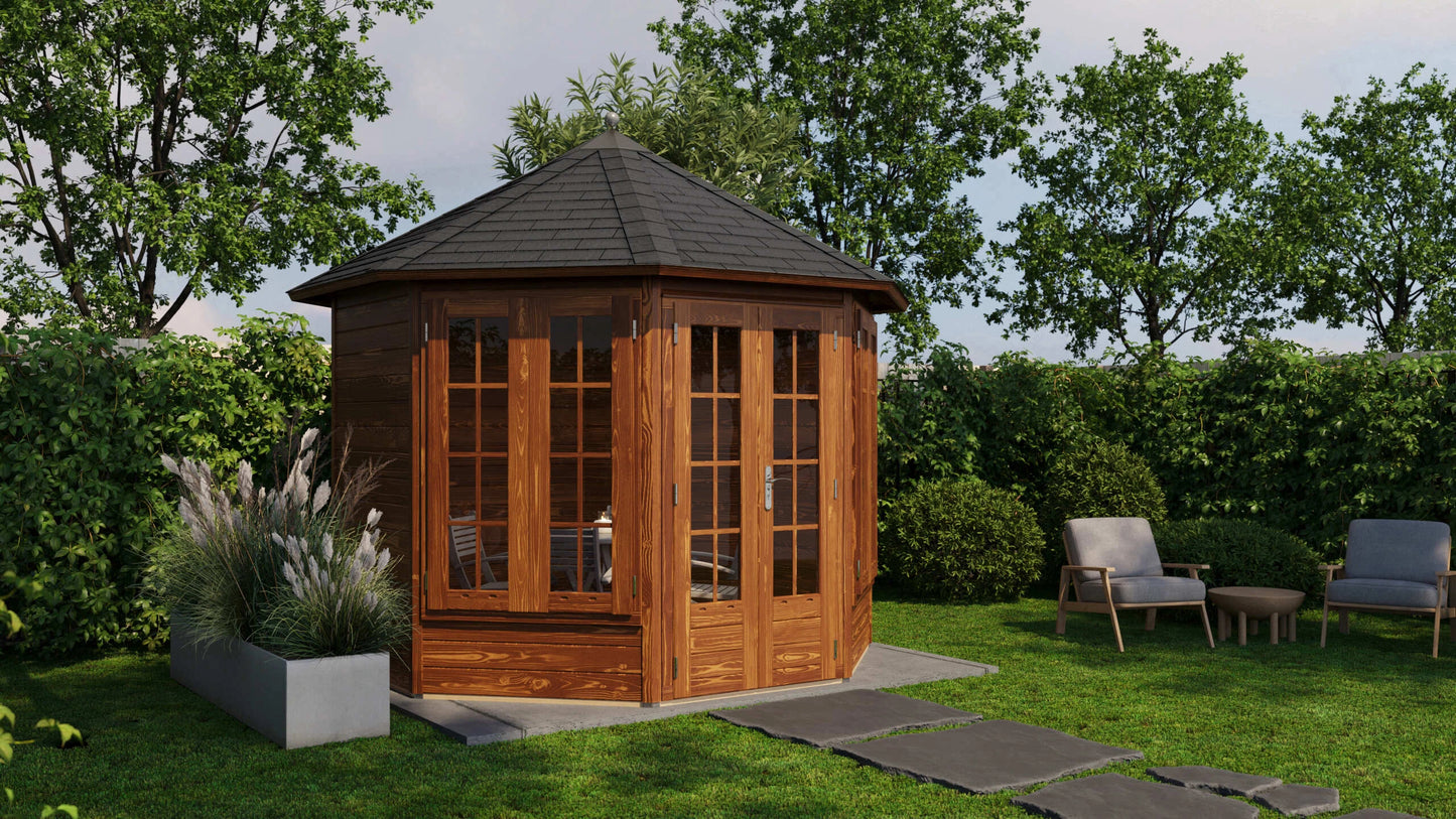 Lugarde Select Prima summerhouse Arran Ø300cm - Brown