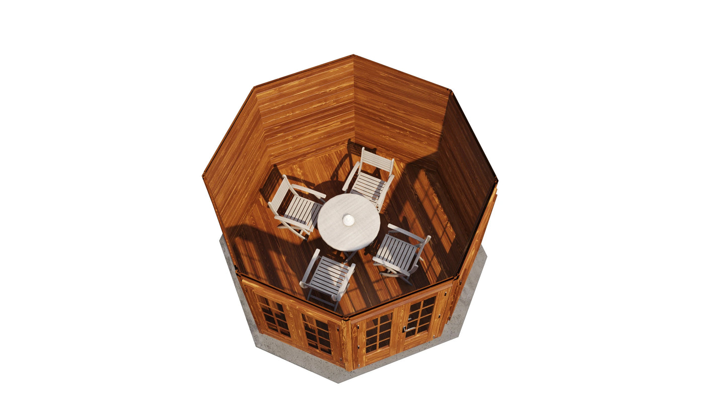 Lugarde Select Prima summerhouse Arran Ø300cm - Brown