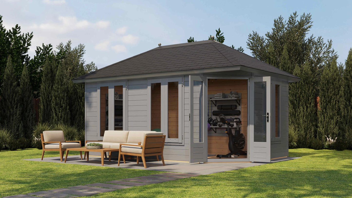 Lugarde Select Prima summerhouse Falkirk 480x300cm - RAL 7021