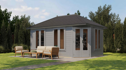 Lugarde Select Prima summerhouse Falkirk 480x300cm - RAL 7021