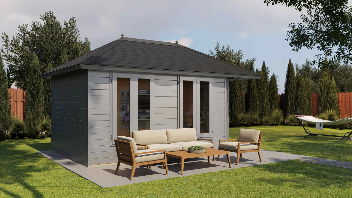 Lugarde Select Prima summerhouse Falkirk 480x300cm - RAL 7021
