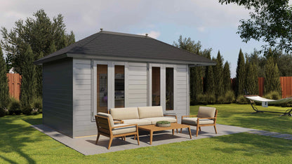 Lugarde Select Prima summerhouse Falkirk 480x300cm - RAL 7021