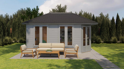 Lugarde Select Prima summerhouse Falkirk 480x300cm - RAL 7021