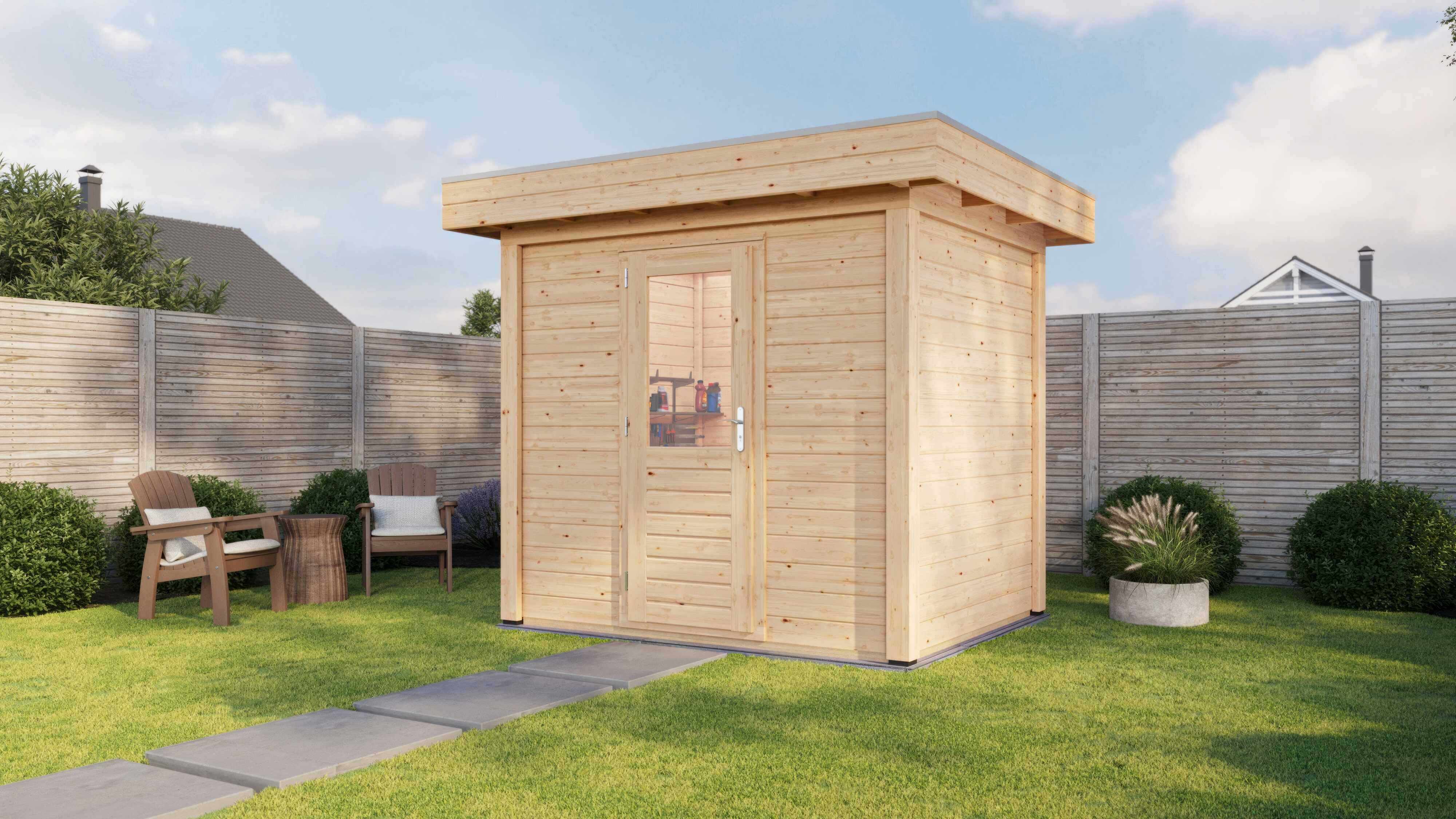 Lugarde Select Modern summerhouse 28mm Sheffield 250x200cm - Untreated ...