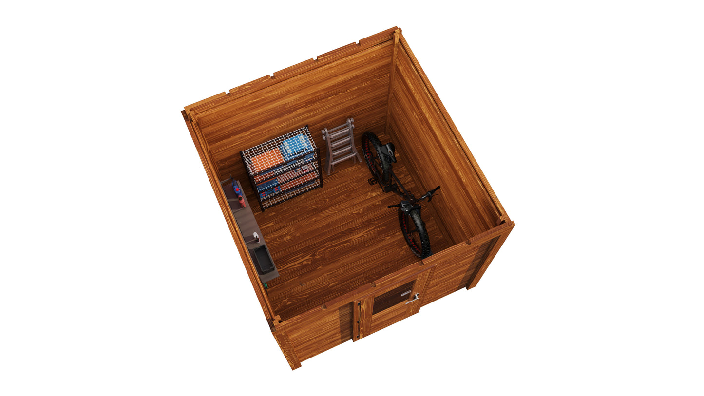 Lugarde Select Modern summerhouse 28mm Sedgley 250x250cm - Brown Wood Oil