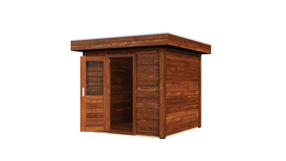 Lugarde Select Modern summerhouse 28mm Sedgley 250x250cm - Brown Wood Oil